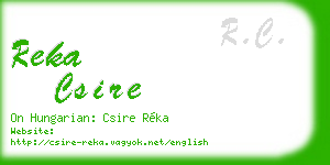 reka csire business card
